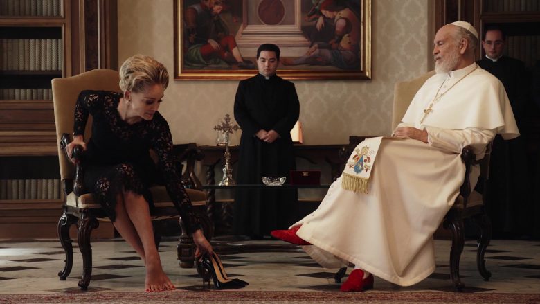 Christian Louboutin High Heel Shoe Pumps Worn by Sharon Stone in The New Pope Season 1 Episode 5 (5)