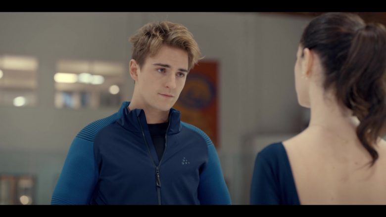 Craft Sportswear Blue Jacket Worn by Evan Roderick as Justin Davis in Spinning Out Season 1 Episode 3 Proceed with Caution (2)
