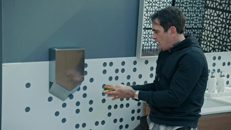 Dyson Airblade V Hygienic Hand Dryer Used by Ty Burrell as Phil Dunphy in Modern Family Season 11 Episode 10 (1)