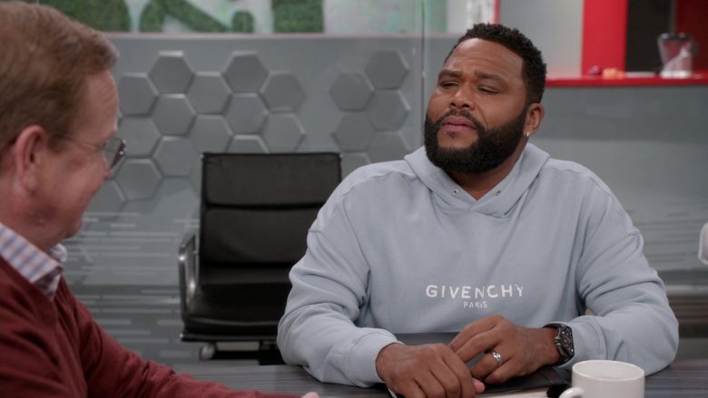 Givenchy Hoodie Worn by Anthony Anderson as Dre in Black-ish Season 6 Episode 13 Kid Life Crisis