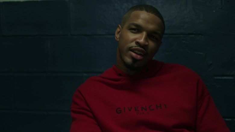 Givenchy Paris Red Hoodie For Men in Power Season 6 Episode 11 Still Dre (1)