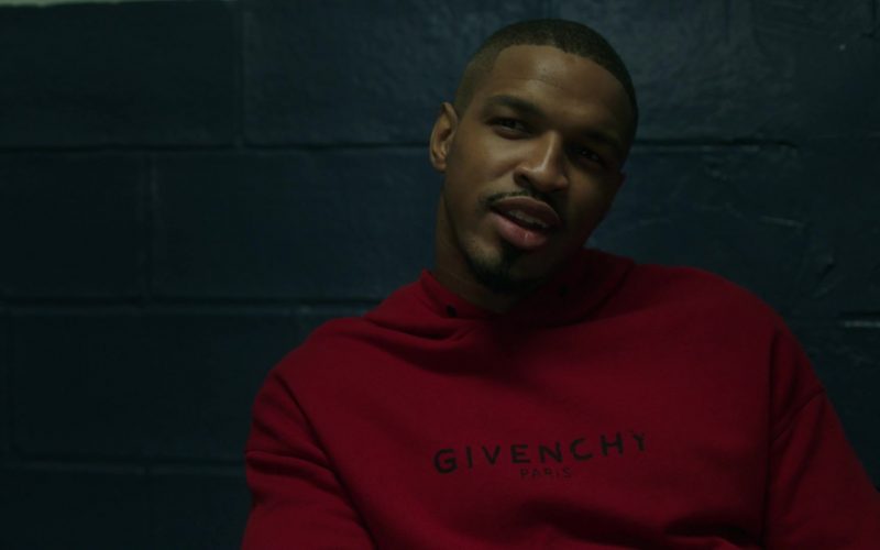 Givenchy Paris Red Hoodie For Men in Power Season 6 Episode 11 Still Dre (1)