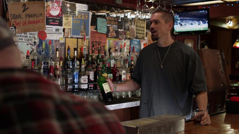 Jameson Irish Whiskey Bottle Held by Steve Howey as Kevin ‘Kev’ Ball in Shameless Season 10 Episode 11 Location, Location, Location (2020)