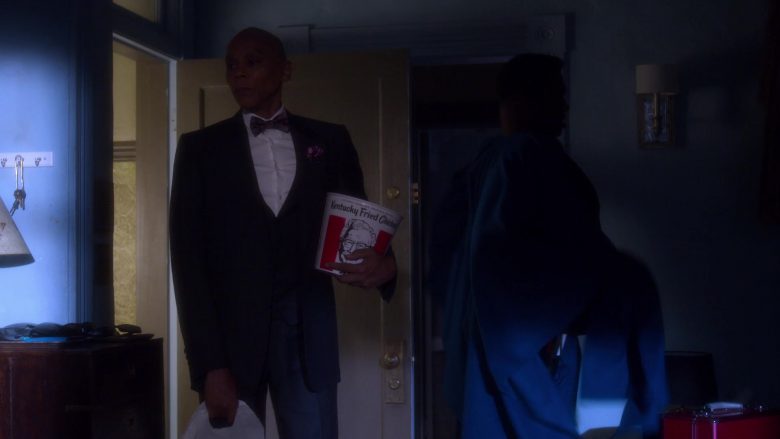 KFC Bucket Held by RuPaul Andre Charles as Ruby Red in AJ and the Queen Season 1 Episode 1 New York City