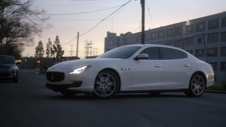 Maserati Quattroporte White Car Driven by Natalia Guslistaya in Acceleration Movie (1)