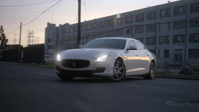 Maserati Quattroporte White Car Driven by Natalia Guslistaya in Acceleration Movie (2)