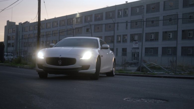 Maserati Quattroporte White Car Driven by Natalia Guslistaya in Acceleration Movie (3)