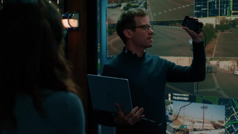 Microsoft Surface Laptop Held by Barrett Foa as Eric Beale in NCIS Los Angeles Season 11 Episode 12 Groundwork (1)