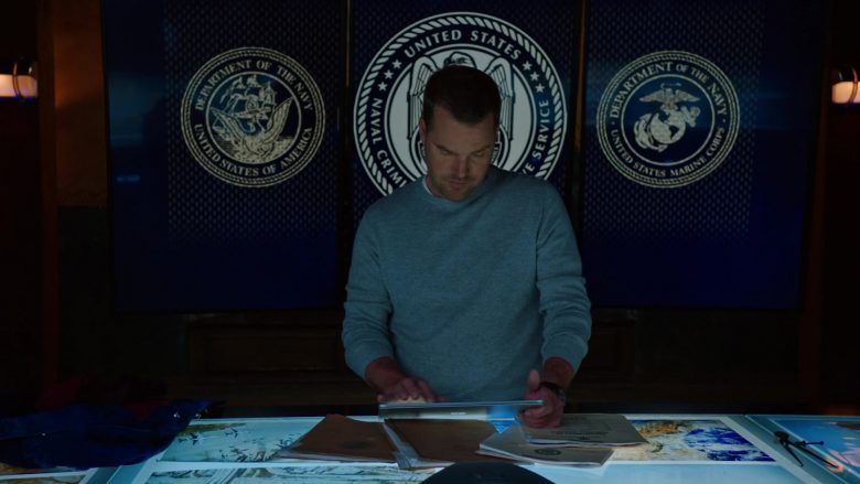 Microsoft Surface Tablet Held by Chris O'Donnell as Special Agent G. Callen in NCIS Los Angeles Season 11 Episode 13 High Soci