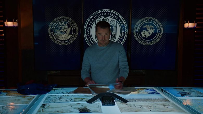 Microsoft Surface Tablet Held by Chris O’Donnell as Special Agent G. Callen in NCIS Los Angeles Season 11 Episode 13 High Societ (1)