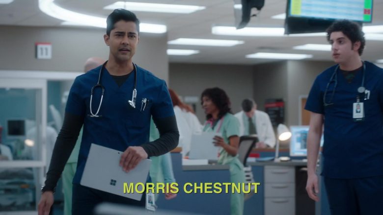 Microsoft Surface Tablet Held by Manish Dayal as Devon Pravesh in The Resident Season 3 Episode 12 Best Laid Plans (1)