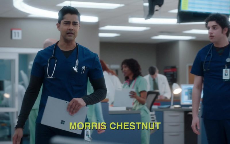 Microsoft Surface Tablet Held by Manish Dayal as Devon Pravesh in The Resident Season 3 Episode 12 Best Laid Plans (1)