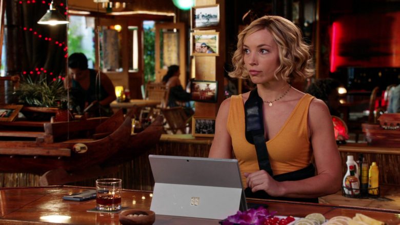 Microsoft Surface Tablet Used by Perdita Rose Annunziata Weeks as Juliet Higgins in Magnum P.I. Season 2 Episode 13 (3)