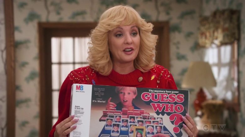 Milton Bradley Guess Who Board Game Held by Wendi McLendon-Covey as Beverly in The Goldbergs Season 7 Episode 12 Game Night (2