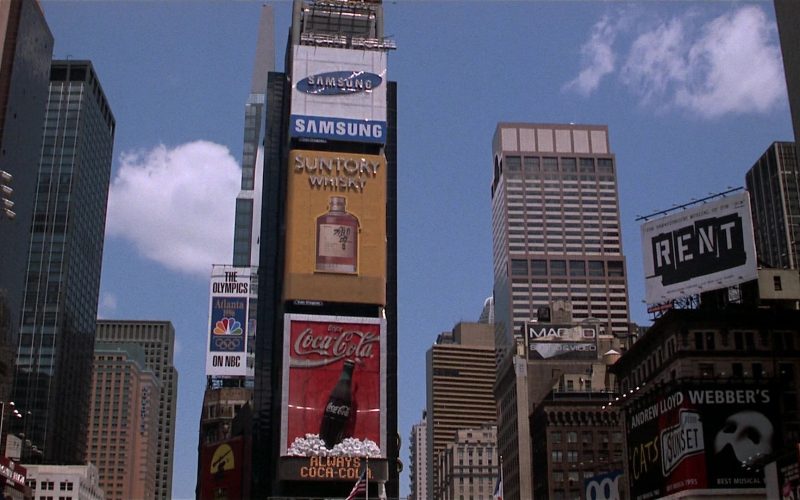 NBC, Samsung, Suntory Whisky, Coca-Cola in Fools Rush In (1997)