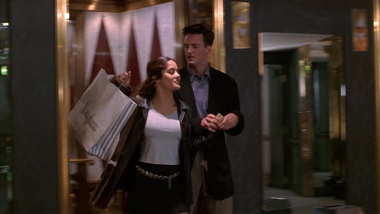 Neiman Marcus Store Paper Bags Held by Salma Hayek as Isabel Fuentes-Whitman in Fools Rush In (1)