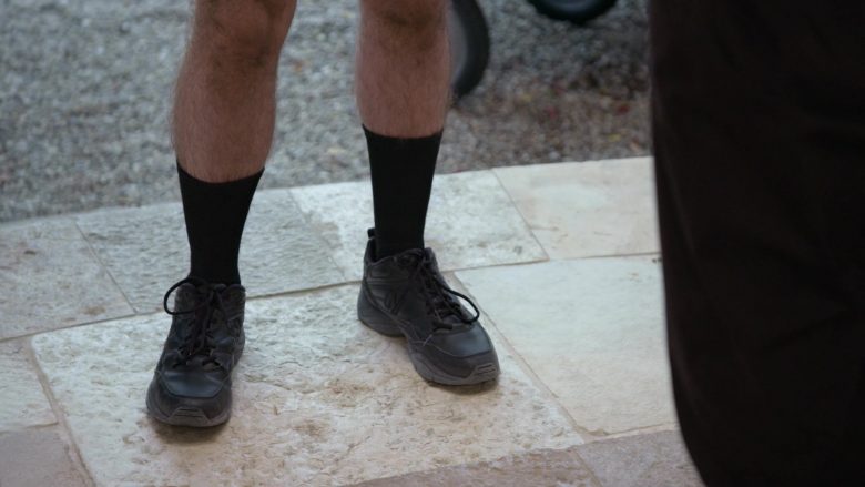 New Balance Leather All-Black Sneakers in Curb Your Enthusiasm Season 10 Episode 2 (2020)