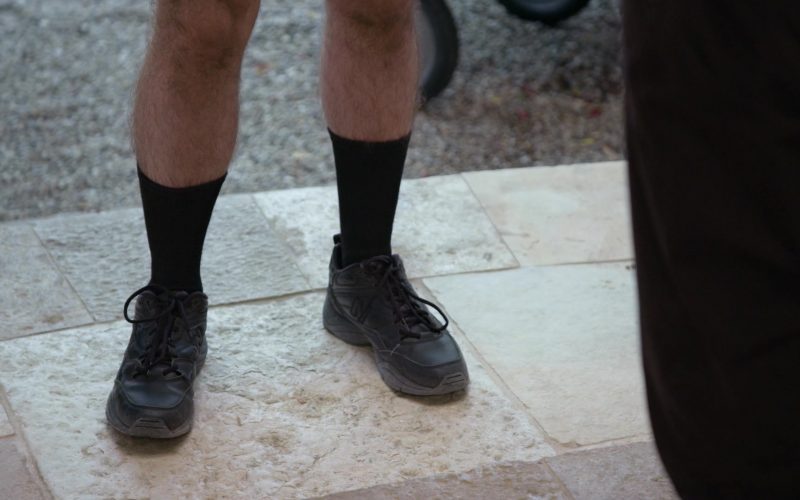 New Balance Leather All-Black Sneakers in Curb Your Enthusiasm Season 10 Episode 2 (2020)