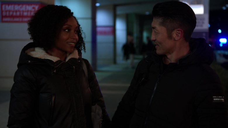Scotch & Soda Men's Down Jacket Worn by Brian Tee as LCDR Dr. Ethan Choi in Chicago Med Season 5 Episode 11 (5)