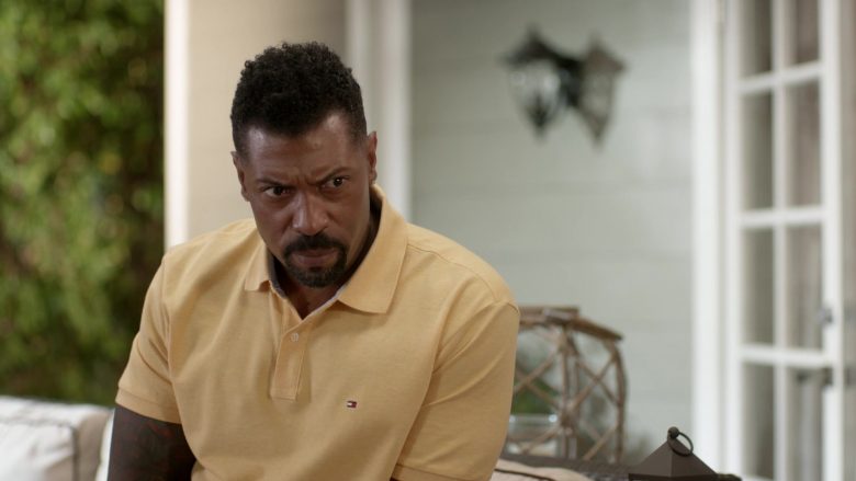 Tommy Hilfiger Yellow Polo Shirt Worn by Deon Cole as Charlie Telphy in Black-ish Season 6 Episode 11 Hair Day (2)
