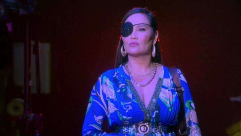 Versace Vest Worn by Tia Carrere as Lady Danger in AJ and the Queen Season 1 Episode 10 Dallas (2)