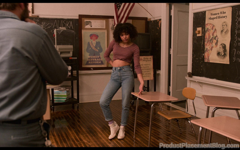 Converse White High Top Shoes Worn by Sofia Bryant as Dina in I Am Not Okay with This S01E05 (1)