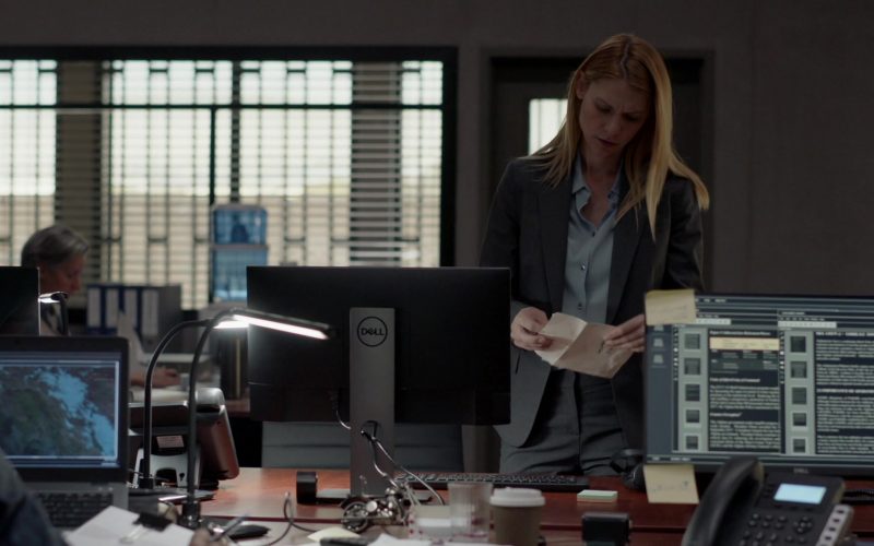 Dell Monitor Used by Claire Danes as Carrie Mathison in Homeland Season 8 Episode 2