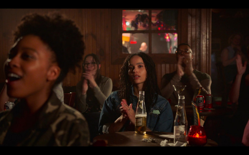 Miller High Life Beer Enjoyed by Zoë Kravitz as Rob in High Fidelity Season 1 Episode 4