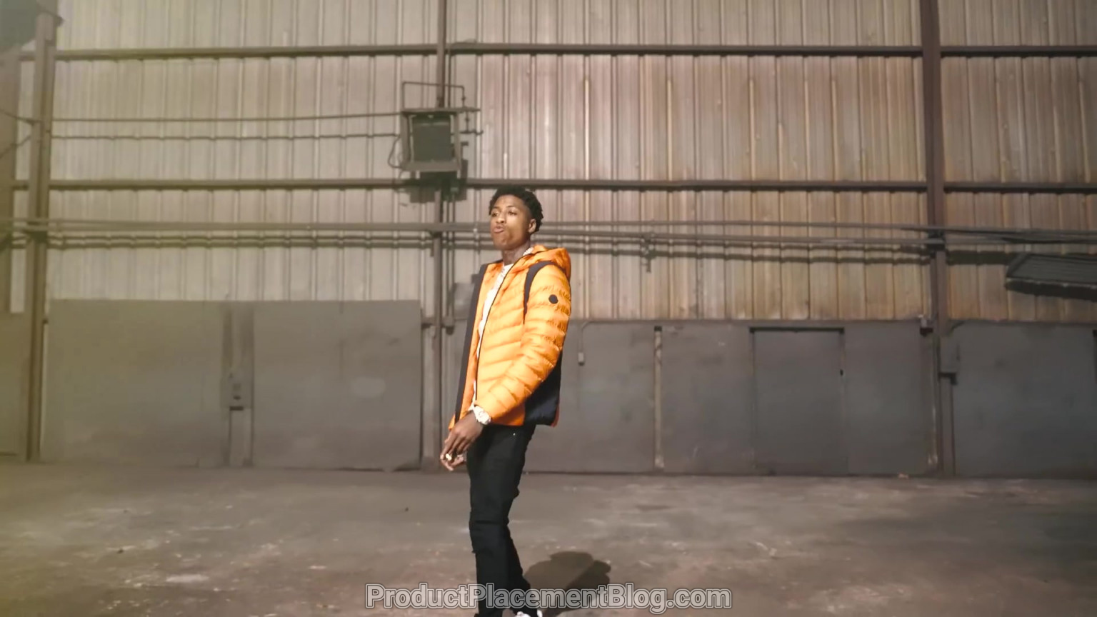 Moncler Orange Down Jacket Worn By NBA YoungBoy In Lil Top (2020)