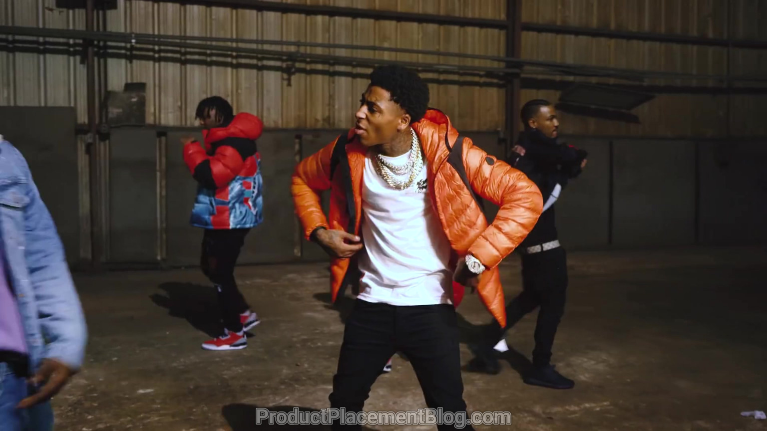 Moncler Orange Down Jacket Worn By NBA YoungBoy In Lil Top (2020)
