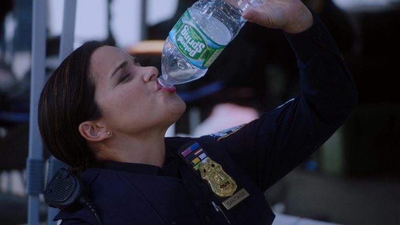 Poland Spring Water Enjoyed by Melissa Fumero as Amy Santiago in Brooklyn Nine-Nine Season 7 Episode 1 Manhunter (1)