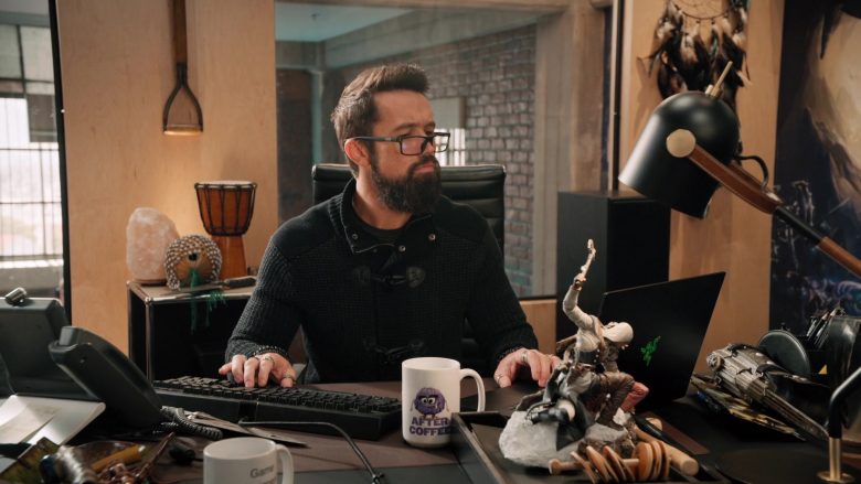 Razer Laptop Computer Used by Rob McElhenney as Ian Grimm in Mythic Quest Raven's Banquet Season 1 Episode 6 Non-Player Character (2)