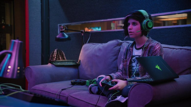 Razer Laptop and Headset Used by Ashly Burch as Rachel in Mythic Quest Raven’s Banquet Season 1 Episode 2 (1)