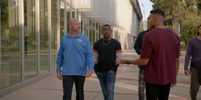 Under Armour Blue Sports Jacket in All American Season 2 Episode 12 Only Time Will Tell (2)