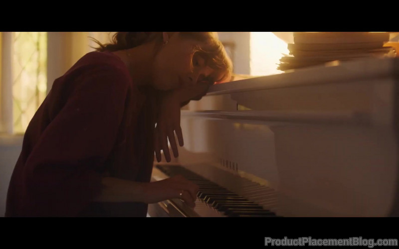 Yamaha White Piano Used by Dakota Johnson as Maggie Sherwood in High Note (2019)