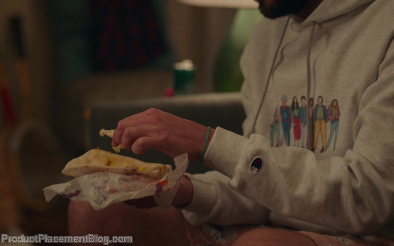 Champion Grey Hoodie Worn by Lil Dicky in Dave S01E01 The Gander (1)