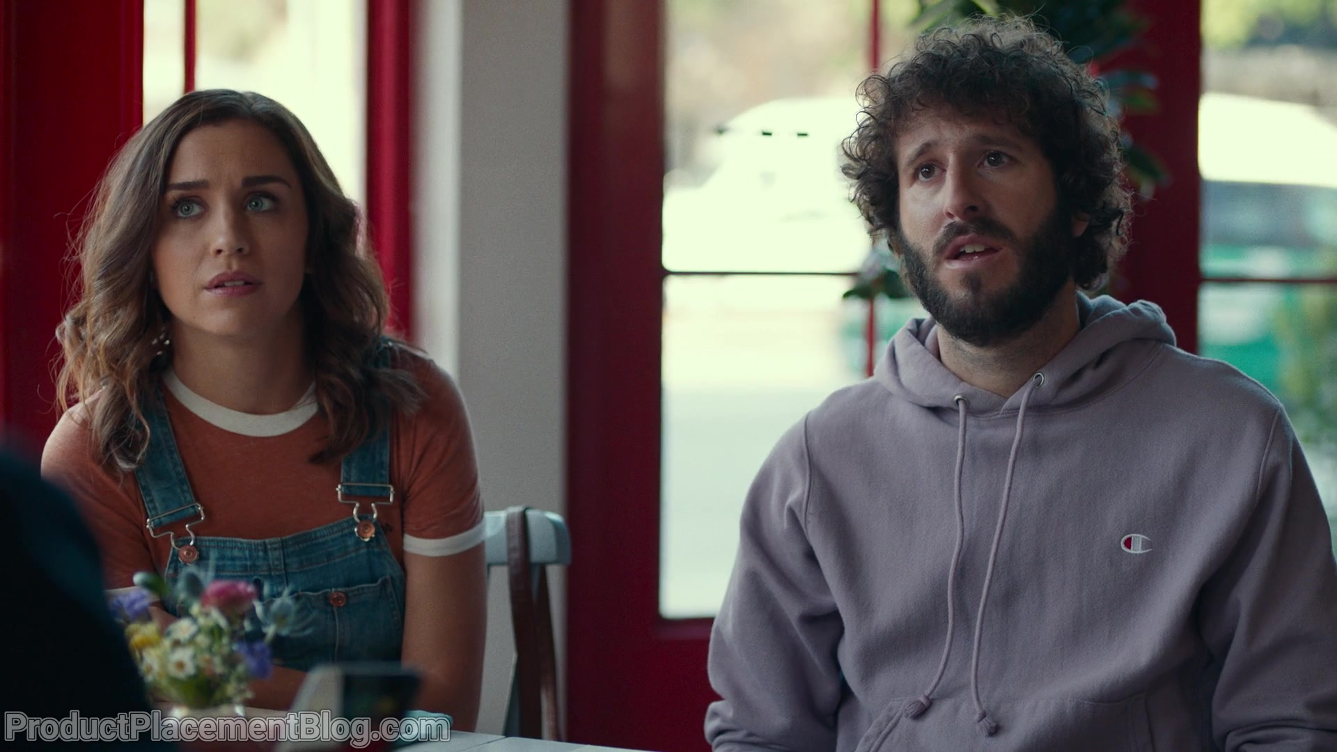 Champion Purple Hoodie Worn by Lil Dicky in Dave S01E01 "The Gander&qu...