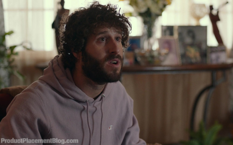 Champion Purple Hoodie Worn by Lil Dicky in Dave S01E01 (6)
