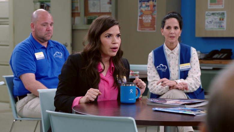 Hydro Flask Blue 12 oz Travel Coffee Mug Used by America Ferrera as Amy in Superstore S05E19 (1)