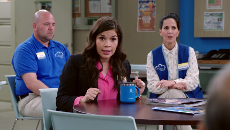 Hydro Flask Blue 12 oz Travel Coffee Mug Used by America Ferrera as Amy in Superstore S05E19 (2)