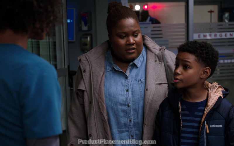 Patagonia Boys Blue Down Jacket in Chicago Med S05E16