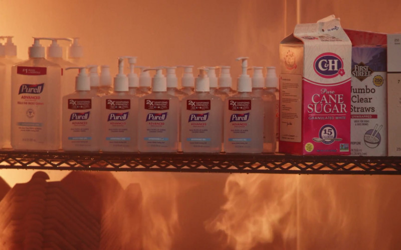 Purell Advanced Hand Sanitizer, C&H Pure Cane Sugar, First Street Straws in Curb Your Enthusiasm S10E10