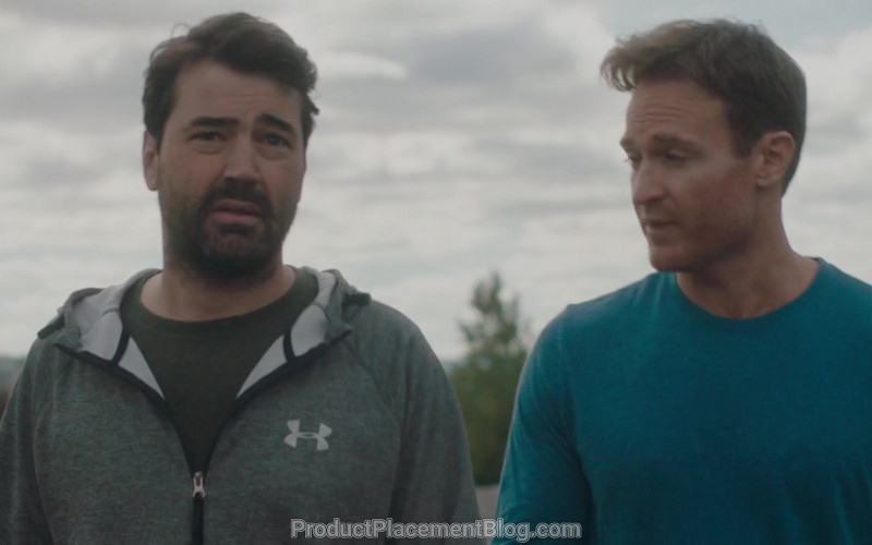 Under Armour Grey Hoodie Worn by Ron Livingston as Pete in Holly Slept Over (2)