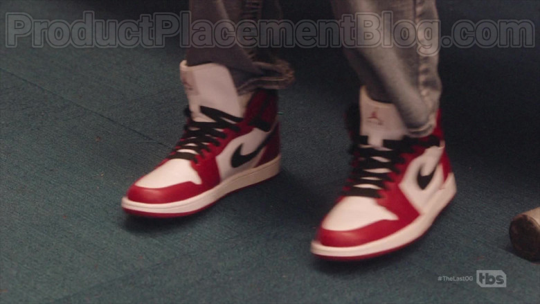 Air Jordan Red & White Sneakers by Nike in The Last O.G. S03E04 (3)
