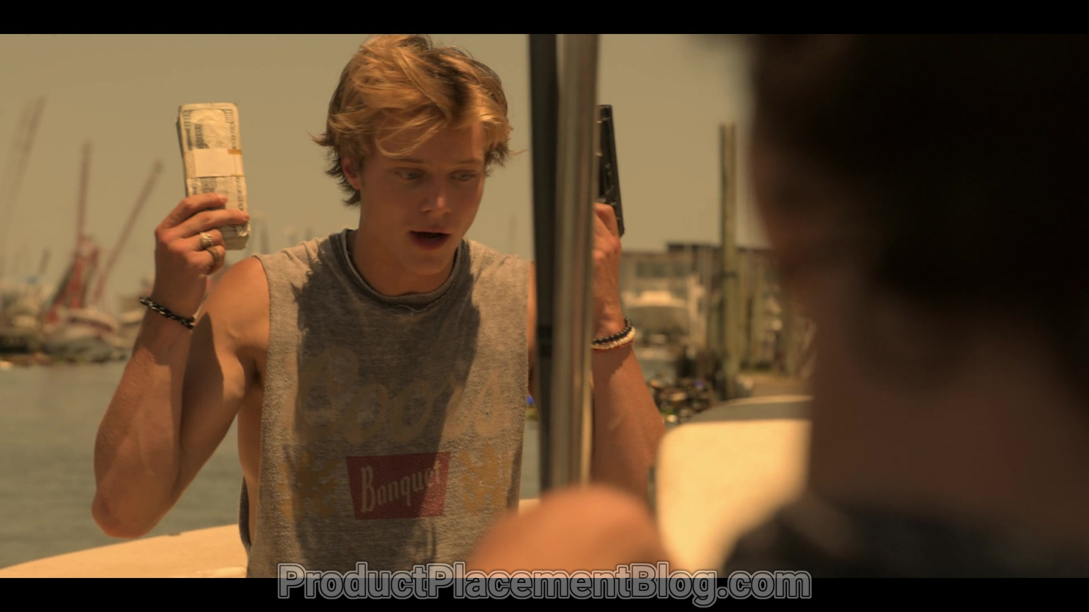 Coors Banquet Beer T Shirt Of Rudy Pankow As Jj In Outer Banks S01e01