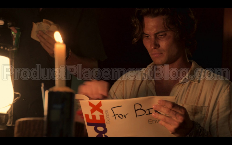 FedEx Express Package Held by Chase Stokes as John B in Outer Banks S01E03
