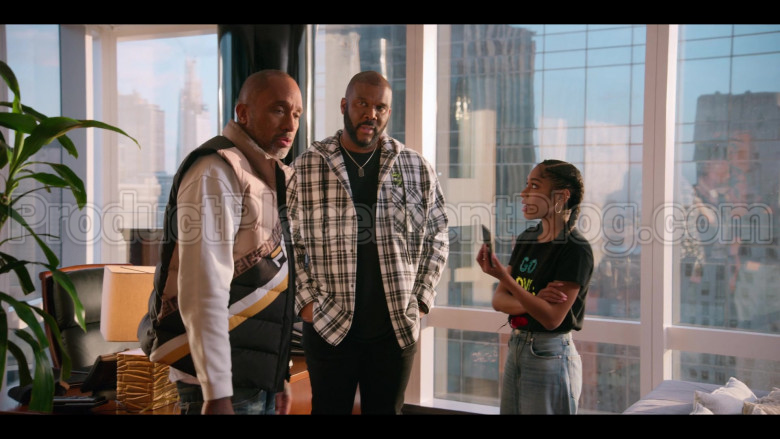 Fendi Vest of Kenya Barris in #blackAF S01E05 (1)