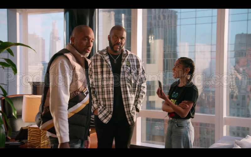 Fendi Vest of Kenya Barris in #blackAF S01E05 (1)