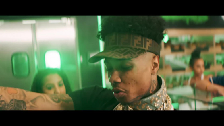 Fendi Visor Cap in Holy Moly by Blueface ft. NLE Choppa (3)