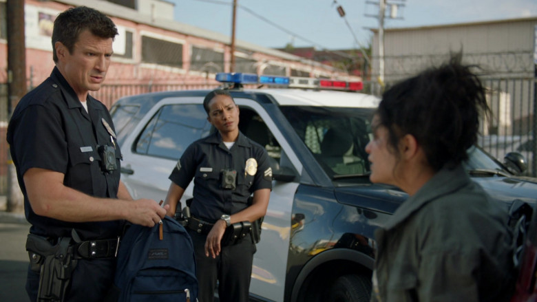 Fuel USA Blue Backpack Held by Nathan Fillion in The Rookie S02E17